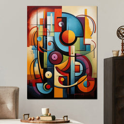 Mosaic of Colorful Cubism - NicheCanvas