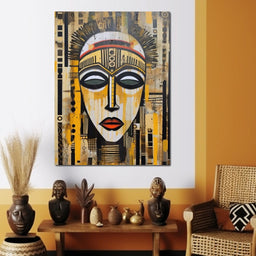 Tribal Mask 04 - Sakeem Gibbs - NicheCanvas