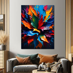 Paint Splatter Flower - Johanjjf - NicheCanvas