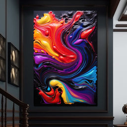 Twilight Abyss Energetic Pour - NicheCanvas