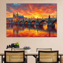 Sunset Over Prague - NicheCanvas