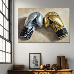 Golden Duel of Titans - NicheCanvas