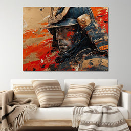 Samurai Solitude in Battle - NicheCanvas