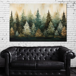 Pine Trees Forest - NicheCanvas