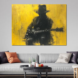Golden Melody Silhouette - NicheCanvas