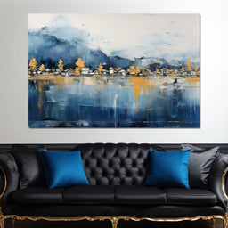 Mystical Forest Lake Abstract  - NicheCanvas