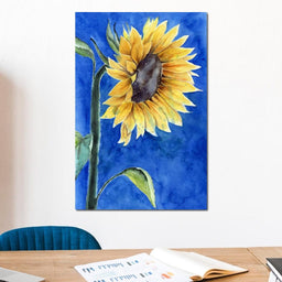 Watercolor Sunflower - NicheCanvas