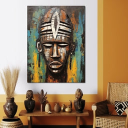 Tribal Mask 18 - Sakeem Gibbs - NicheCanvas