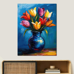 Tulips Flowers Bouquet - NicheCanvas