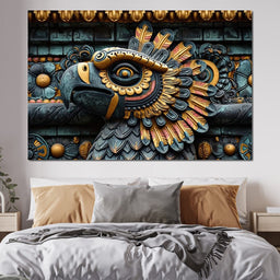 Aztec Serpent in Twilight - NicheCanvas