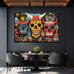 Tribal Skull Symphony - NicheCanvas