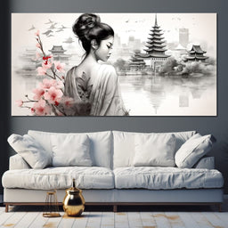 Ethereal Geisha Serenity - NicheCanvas
