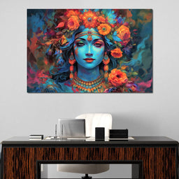 Lakshmi Floral Mural - NicheCanvas