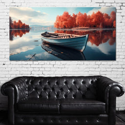 Canoe on the Lake - NicheCanvas