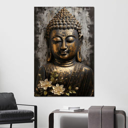 Golden Gaze of the Buddha - NicheCanvas