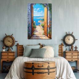 Open Door to the Sea - NicheCanvas