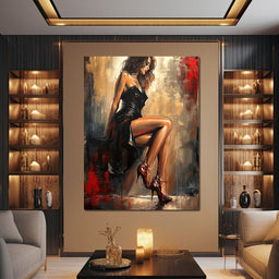 Alluring Legs Sleek Noir Elegance - NicheCanvas