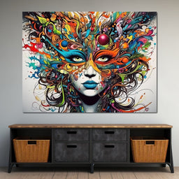 Vibrant Doodle of Visual Delight - NicheCanvas