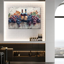 Wine & Grapes - NicheCanvas