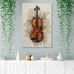 Violin Melody Unfurled  - NicheCanvas