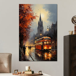 Vintage London Street - NicheCanvas