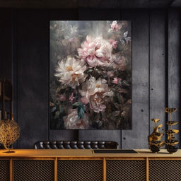 White & Pink Flowers - NicheCanvas