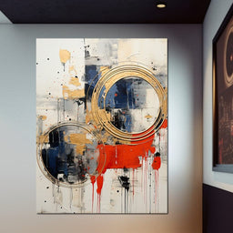 Golden Royal Geometric Harmony 04 - Wildrose Creations - NicheCanvas