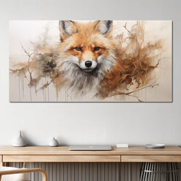 Acrylic Fox in a Fawn Whisker Dream - NicheCanvas