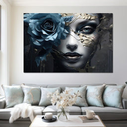 Ethereal Metallic Bloom - NicheCanvas