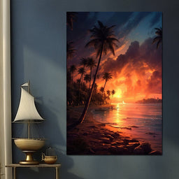 Breathtaking Sunset in California - NicheCanvas