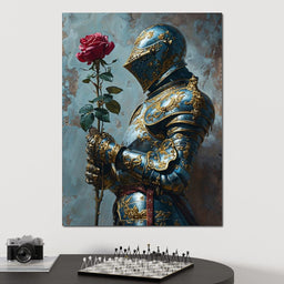 Knight of the Velvet Bloom - NicheCanvas