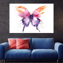 Watercolor Tricolor Butterfly - NicheCanvas