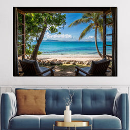 Tropical Serenity Window - NicheCanvas