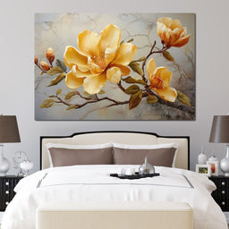 Yellow Magnolia Tree 3 - Wildrose Creations - NicheCanvas