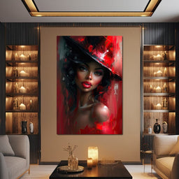 Siren in Rouge Nocturne - NicheCanvas
