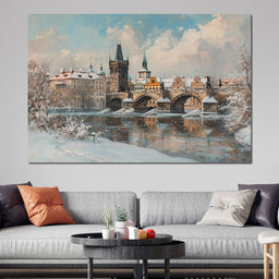 Winters Breath Over Prague - NicheCanvas