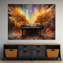 Winged Piano - NicheCanvas