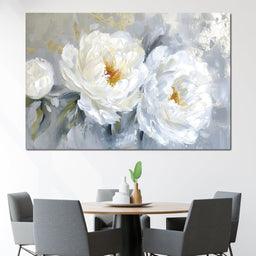 Golden Flecks on Petal Drifts - NicheCanvas