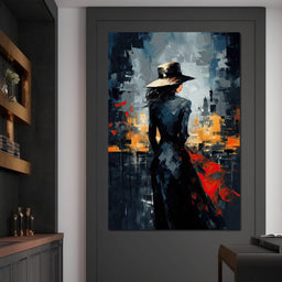 Dusk Enigma in Monochrome - NicheCanvas