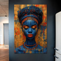 Sapphire Dreams Golden Peace - NicheCanvas