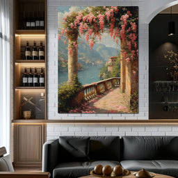 Blossomed Lakeside Retreat - NicheCanvas