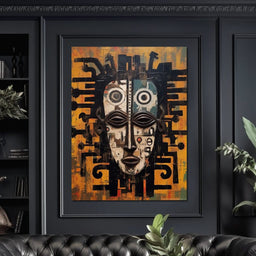 Tribal Mask 19 - Sakeem Gibbs - NicheCanvas