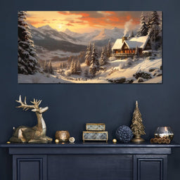 Christmas Cottage - NicheCanvas