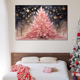 Pink Pine Tree - NicheCanvas