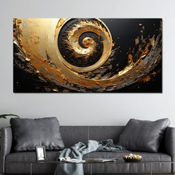 Abyssal Gold Vortex - Tanni Cylon - NicheCanvas