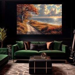 Autumn Seaside Reverie - NicheCanvas