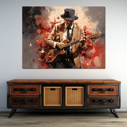 Trumpeter Serenade in Fedora - NicheCanvas