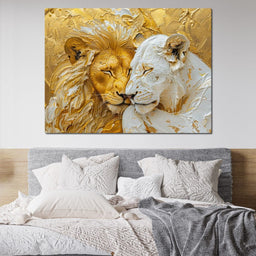 Golden Solitude and Ivory Peace - NicheCanvas