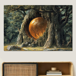 The Glowing Core of Gaia - TooplesArt - NicheCanvas