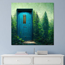 Blue Door in the Green - Ben Heine - NicheCanvas